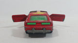 Vintage Majorette Nissan 300 ZX Turbo T-Top No. 241 Red Die Cast Toy Car Vehicle with Opening Doors and Moving Headlights 1/62 Scale