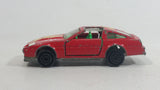 Vintage Majorette Nissan 300 ZX Turbo T-Top No. 241 Red Die Cast Toy Car Vehicle with Opening Doors and Moving Headlights 1/62 Scale