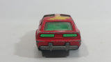 Vintage Majorette Nissan 300 ZX Turbo T-Top No. 241 Red Die Cast Toy Car Vehicle with Opening Doors and Moving Headlights 1/62 Scale
