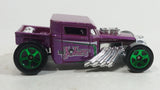 2012 Hot Wheels Batman Bone Shaker Purple Die Cast Toy Car Hot Rod Vehicle