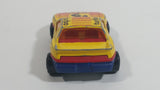Vintage Majorette Pontiac Fiero #3 Yellow No. 206 Die Cast Toy Car Vehicle 1/55 Scale Made in France