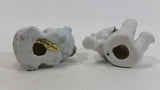 Set of 2 Cute Little White and blue Polar Bear Cubs Animal Figures