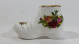 Vintage 1960s Royal Albert Old Country Roses Shoe Boot Shaped Bone China Toothpick Holder
