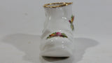 Vintage 1960s Royal Albert Old Country Roses Shoe Boot Shaped Bone China Toothpick Holder