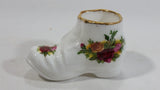 Vintage 1960s Royal Albert Old Country Roses Shoe Boot Shaped Bone China Toothpick Holder