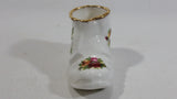 Vintage 1960s Royal Albert Old Country Roses Shoe Boot Shaped Bone China Toothpick Holder