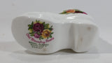 Vintage 1960s Royal Albert Old Country Roses Shoe Boot Shaped Bone China Toothpick Holder