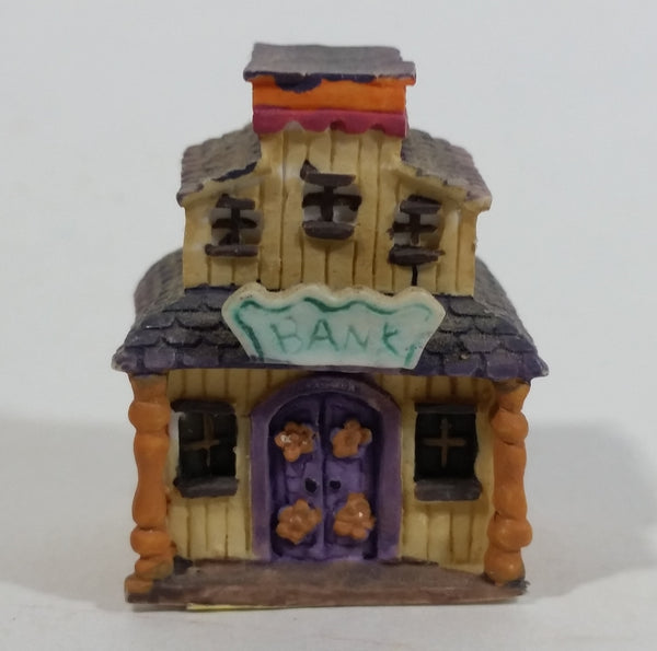 1991 Enesco Joanne Hunot Highly Detailed Bank Building Resin Decorative Miniature Ornamnet