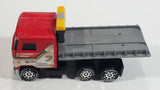 Vintage 1980 Buddy L Mack Semi Good Year #7 Flatbed Tow Truck Red and Grey Pressed Steel and Plastic Toy Car Wrecking Salvage Vehicle - Macau