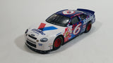 1998 Racing Champions Ford Taurus Cummins Nascar #6 Valvoline Mark Martin White Blue Toy Race Car Vehicle 1:24 Scale