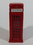 London Royal Telephone Phone Booth with Opening Door Red 3 3/4" Tall Die Cast Toy Collectible - TC 8689