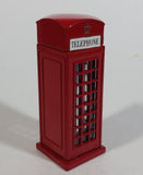 London Royal Telephone Phone Booth with Opening Door Red 3 3/4" Tall Die Cast Toy Collectible - TC 8689