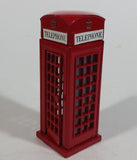 London Royal Telephone Phone Booth with Opening Door Red 3 3/4" Tall Die Cast Toy Collectible - TC 8689