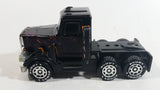 Vintage 1980 Buddy L Peterbilt Semi Truck Tractor Rig Black Pressed Steel and Plastic Toy Car Vehicle