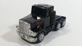Vintage 1980 Buddy L Peterbilt Semi Truck Tractor Rig Black Pressed Steel and Plastic Toy Car Vehicle