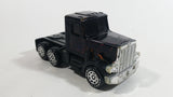 Vintage 1980 Buddy L Peterbilt Semi Truck Tractor Rig Black Pressed Steel and Plastic Toy Car Vehicle