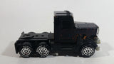 Vintage 1980 Buddy L Peterbilt Semi Truck Tractor Rig Black Pressed Steel and Plastic Toy Car Vehicle