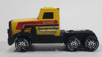 Vintage 1985 Buddy L Construction Semi Truck Tractor Rig Yellow Pressed Steel and Plastic Toy Car Vehicle