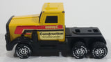 Vintage 1985 Buddy L Construction Semi Truck Tractor Rig Yellow Pressed Steel and Plastic Toy Car Vehicle