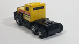 Vintage 1985 Buddy L Construction Semi Truck Tractor Rig Yellow Pressed Steel and Plastic Toy Car Vehicle