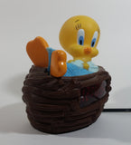 1996 Warner Bros. Looney Tunes Westclox Tweety Bird Cartoon Character In Bath Tub Alarm Clock Collectible