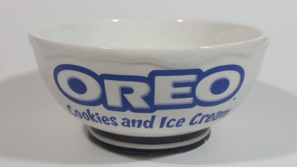 Houston Harvest Nabisco Oreo Cookies and Ice Cream Ceramic White Bowl Snack Sweets Collectible