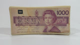 Rare Hard to find $1000 Canadian Dollar Paper Bill Stack Plastic Coin Bank
