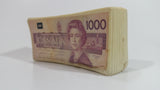 Rare Hard to find $1000 Canadian Dollar Paper Bill Stack Plastic Coin Bank