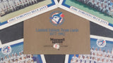Maxwell House Limited Edition Team Cards 1977-1992 Toronto Blue Jays MLB Baseball Team Set of 16 Cards in Wooden Frame 12 1/4" x 15 1/4"