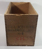 Vintage Canadian Industries Limited C-I-L Ditching Dynamite 50% High Explosives Dovetail Wood Crate Box Blasting Collectible - Montreal, Quebec