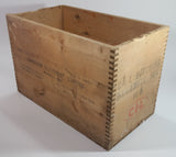 Vintage Canadian Industries Limited C-I-L Ditching Dynamite 50% High Explosives Dovetail Wood Crate Box Blasting Collectible - Montreal, Quebec