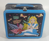 Disney Alice In Wonderland "Back" "That Way" Blue and Black Tin Metal Lunch Box