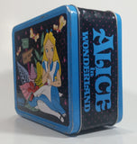 Disney Alice In Wonderland "Back" "That Way" Blue and Black Tin Metal Lunch Box