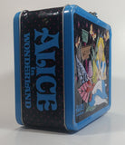 Disney Alice In Wonderland "Back" "That Way" Blue and Black Tin Metal Lunch Box