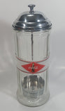 Tablecraft Coca-Cola Glass and Metal 11" Tall Straw Holder Beverage Collectible
