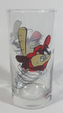 1998 Smucker's Collectables Warner Bros. Baseball Themed Taz Tasmansian Devil Cartoon Character Small Drinking Glass