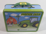 John Deere "Forever Farm" Tractor and Barn Themed Kids Tin Metal Lunch Box Farming Collectible