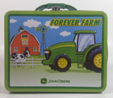 John Deere "Forever Farm" Tractor and Barn Themed Kids Tin Metal Lunch Box Farming Collectible