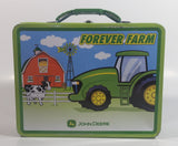 John Deere "Forever Farm" Tractor and Barn Themed Kids Tin Metal Lunch Box Farming Collectible