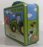 John Deere "Forever Farm" Tractor and Barn Themed Kids Tin Metal Lunch Box Farming Collectible