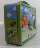 John Deere "Forever Farm" Tractor and Barn Themed Kids Tin Metal Lunch Box Farming Collectible