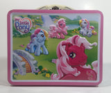 2007 TIN BOX Hasbro My Little Pony Cartoon Characters Pink Metal Tin Lunch Box