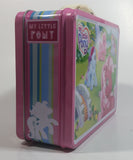 2007 TIN BOX Hasbro My Little Pony Cartoon Characters Pink Metal Tin Lunch Box
