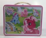 2007 TIN BOX Hasbro My Little Pony Cartoon Characters Pink Metal Tin Lunch Box