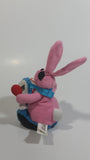 1997 Energizer Bunny Small Pink Beanie Plush Stuffed Animal Toy Battery Collectible