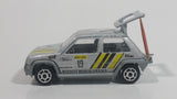 Rare HTF 1985 Majorette Renault Supercinq GT Turbo No. 205 Silver Grey Die Cast Toy Car Vehicle 1/51 Scale