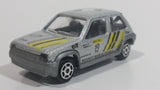 Rare HTF 1985 Majorette Renault Supercinq GT Turbo No. 205 Silver Grey Die Cast Toy Car Vehicle 1/51 Scale