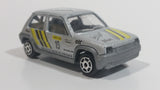 Rare HTF 1985 Majorette Renault Supercinq GT Turbo No. 205 Silver Grey Die Cast Toy Car Vehicle 1/51 Scale