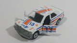 Vintage Majorette Mercedes 190E 2.3 - 16 White #13 No. 231 Die Cast Toy Car Vehicle with Opening Doors 1/59 Scale Made in France