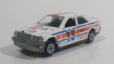 Vintage Majorette Mercedes 190E 2.3 - 16 White #13 No. 231 Die Cast Toy Car Vehicle with Opening Doors 1/59 Scale Made in France